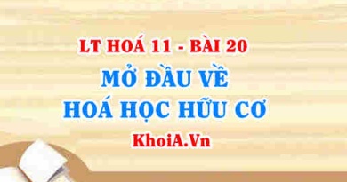 Khái niệm hợp chất hữu cơ, Phân loại và Đặc điểm chung của Hợp chất hữu cơ - Hóa 11 bài 20